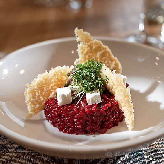 Beef Tatar als Vorspeise in der Metzgerstubn.