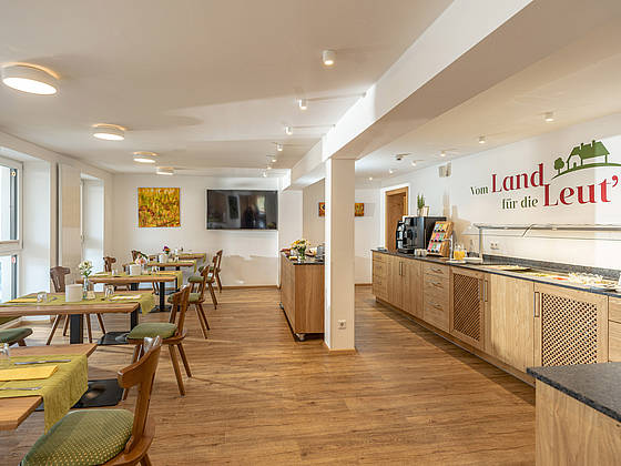 Frühstücksraum in der METZGERstub'n.