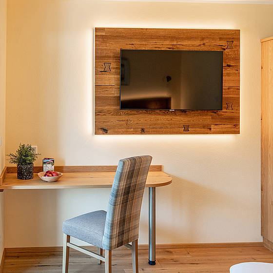 Modernes Zimmer im Stammhaus der Metzgerstub'n in Salzburg