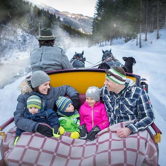 Kutschenfahrt mit der Familie im Salzburger Lungau (c) Ferienregion Salzburger Lungau